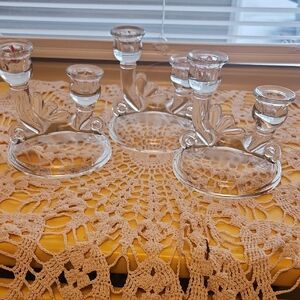 Elegant Glass Candle Holders